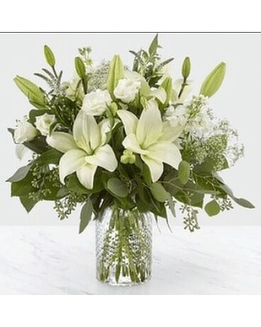 Ivory Innocence by Lovebird Flowers Flower Arrangement