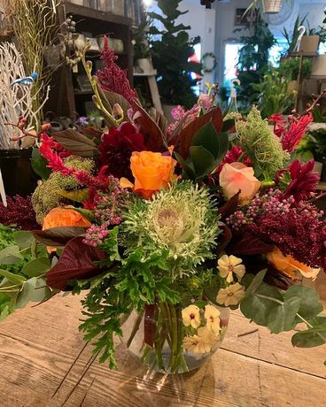 Cranberry Fields by Lovebird Flowers Flower Arrangement
