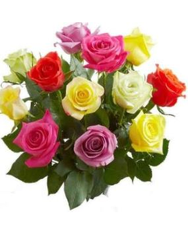 Colorful Rose Cut Bouquest Flower Arrangement