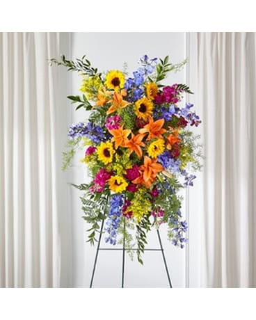 Sunlit Memories Standing Spray Flower Arrangement