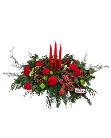 Red Christmas Centerpiece Centerpiece