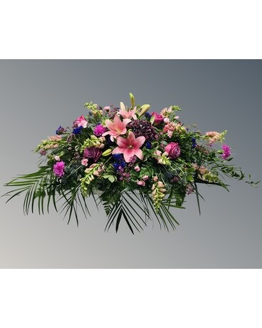 Heavenly Garden Casket Funeral Casket Spray Flowers