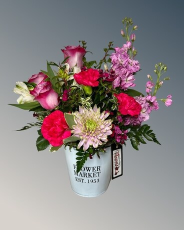Pink From The Garden Flower Arrangement