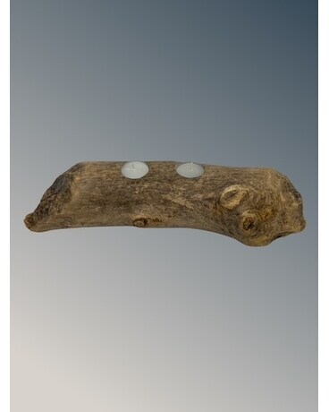 Beaver Chewed Branch Votive Holder Custom product