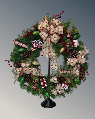 Holiday Wreath Flower Arrangement