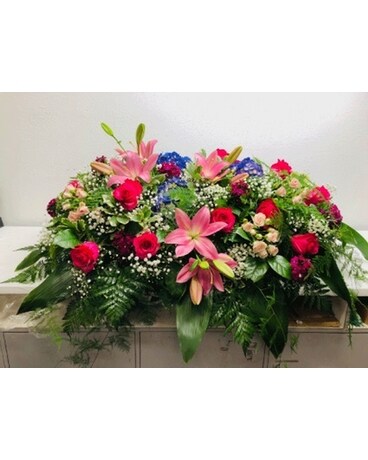 Casket Bouquet - Pink Sympathy Arrangement