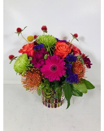 Hot Pink Fall Flower Arrangement