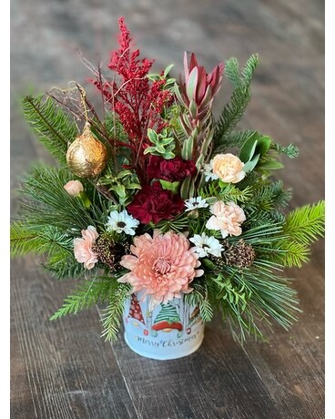 Sweet Gnome w/ Chocolate Ornaments Flower Arrangement