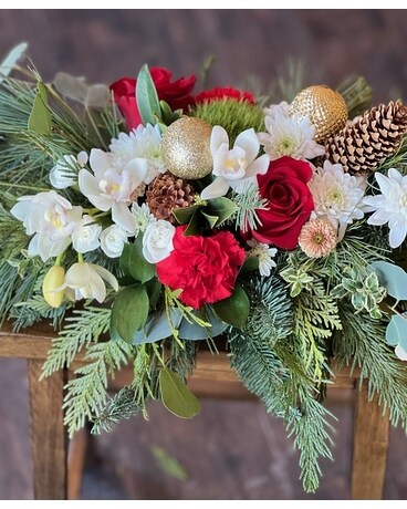 Christmas Table Centre Flower Arrangement