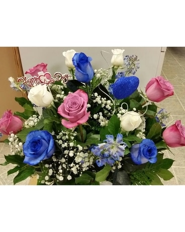 1 dz Roses of color Flower Arrangement