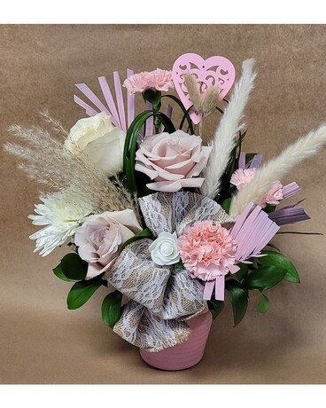 Boho Valentine Flower Arrangement