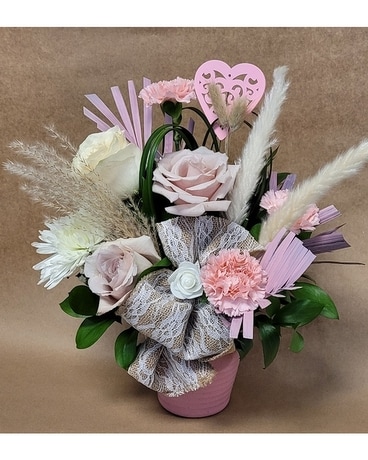 Boho Valentine Flower Arrangement