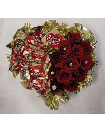 Modern Paved Roses Specialty Arrangement