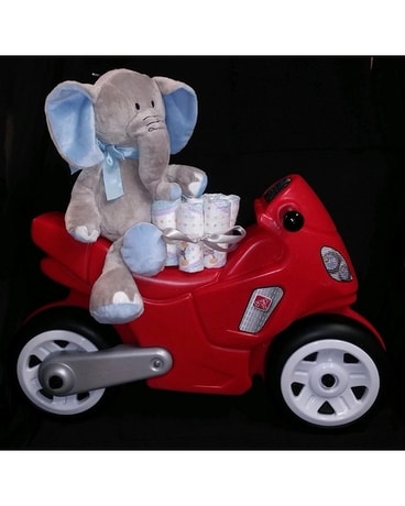 Motorcycle Baby Gift Basket