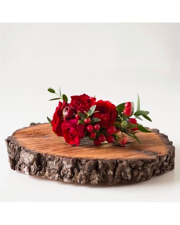 Red Wrist Corsage Flower Arrangement