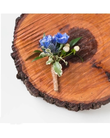 Hint Of Blue Boutonnière Flower Arrangement