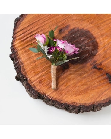 Purple Boutonnière Flower Arrangement