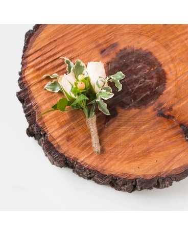White Boutonnière Flower Arrangement