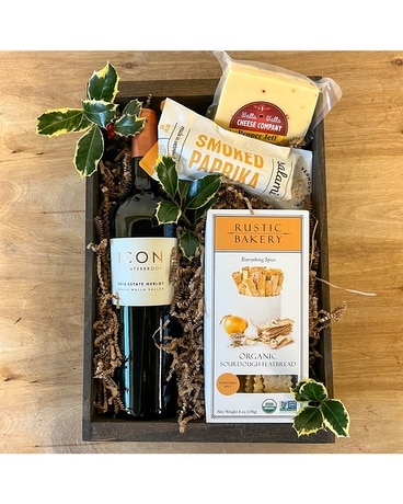 Winter Wine Basket Gift Basket