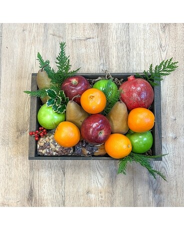 Winter Fruit Crate Gift Basket