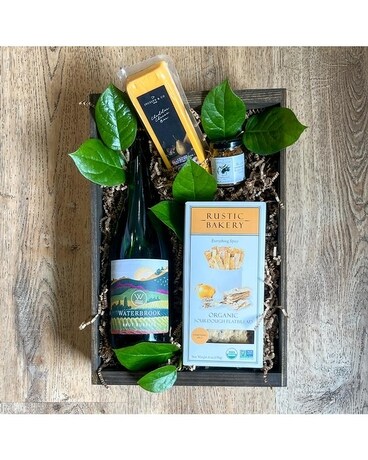 Seasonal Wine Crate Flower Arrangement