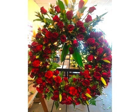 MY HEART IS BROKEN SPRAY Sympathy Arrangement