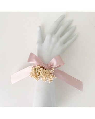 Dried Corsage / Blush Ribbon Flowers