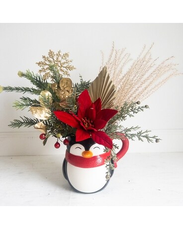 Precious Penguin - Dried Arrangement Flowers