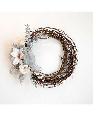 Silver Solstice Wreath Flowers