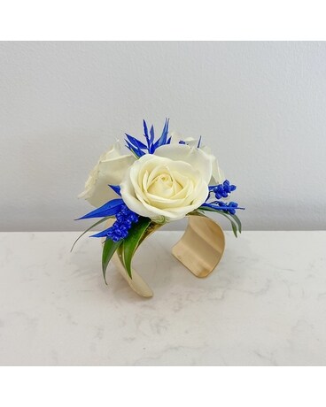 Gold Cuff size,  inches height and  inches wide.