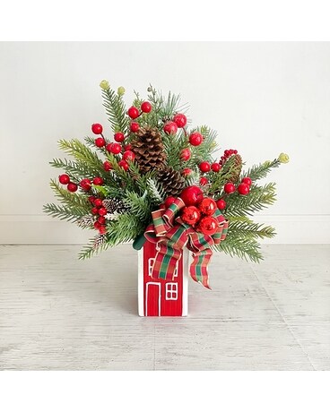Santa's Rooftop - Dried Arrangement Flower Arrangement