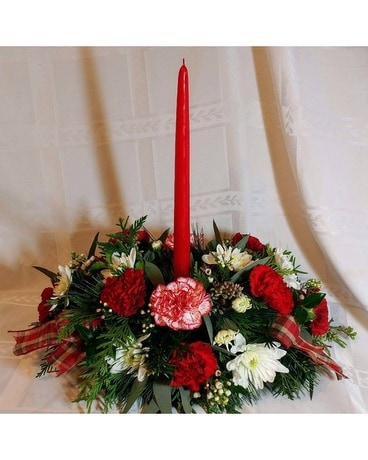 Country Christmas Centerpiece Flower Arrangement