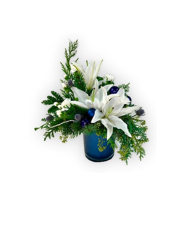 Winter Sapphire Flower Arrangement