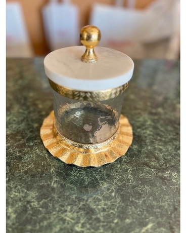 Glass Canister with Marble Top Gifts
