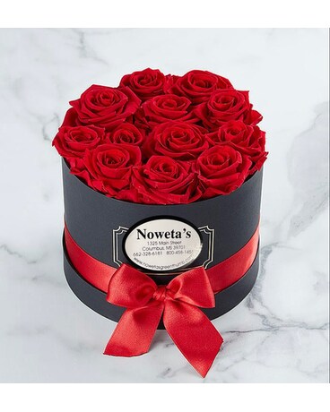 Red Forever Preserved Roses Flower Arrangement