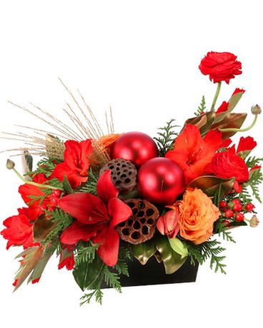 RAVISHING RICH RED CHRISTMAS ARRANGEMENT Flower Arrangement