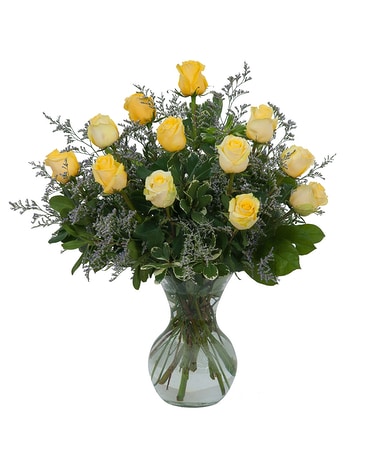 Yellow Rose Beauty Flower Arrangement