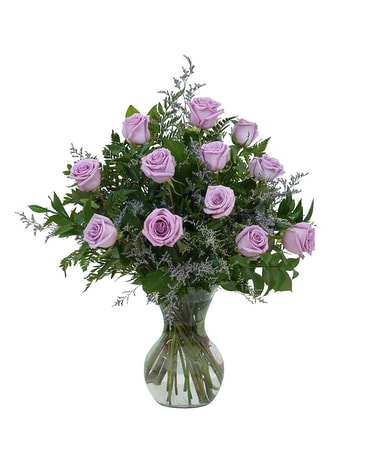 Lovely Lavender Roses Flower Arrangement