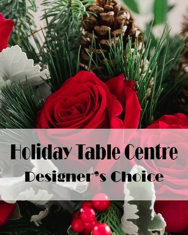Holiday Table Center Flower Arrangement