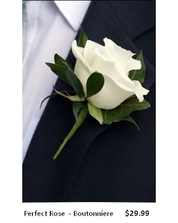 Perfect Rose Boutonniere Flower Arrangement
