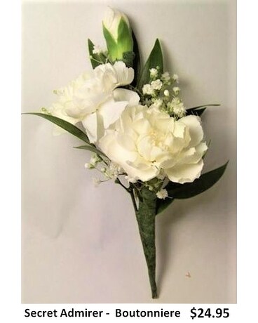 Secret Admirer Boutonniere Flower Arrangement