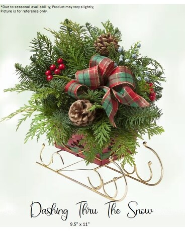 Sleigh Arrangement Flower Arrangement