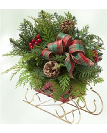 Dashing Thru The Snow Flower Arrangement