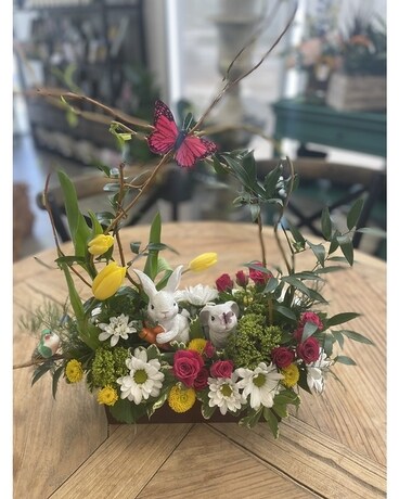 Bunny's Garden Flower Arrangement