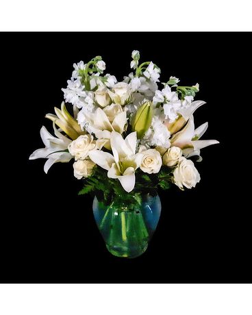 Lovely in White Flower Arrangement