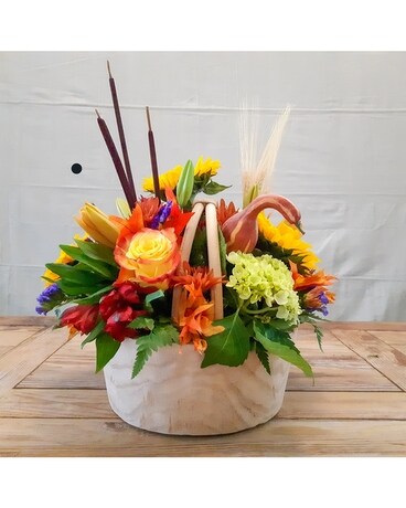 Mary's Wood Harvest Flower Arrangement