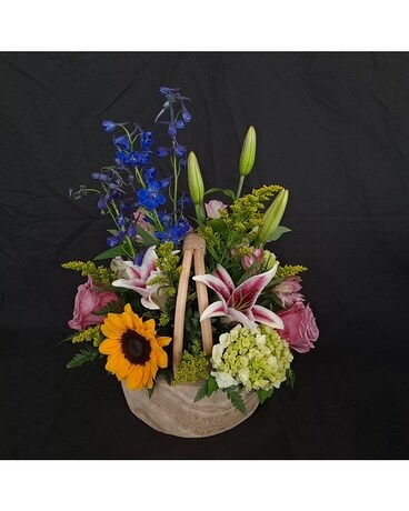 Spring Basket Flower Arrangement