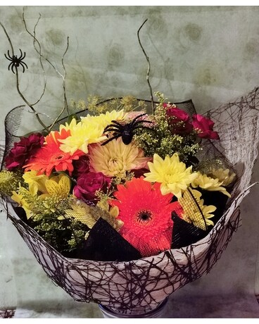 Designer Choice Wrapped Halloween Bouquet Bouquet