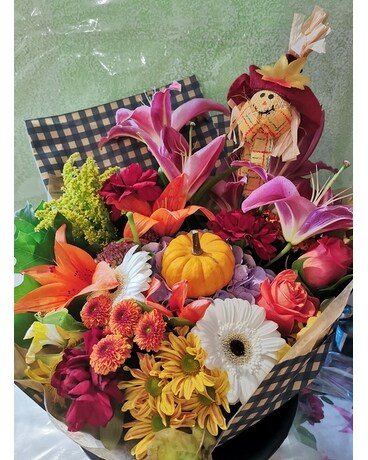 Designer Choice Happy Fall Y'all Scarecrow Bouquet Bouquet