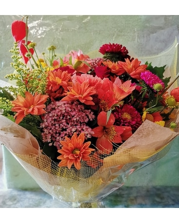Designer Choice Wrapped Fall Bouquet Bouquet